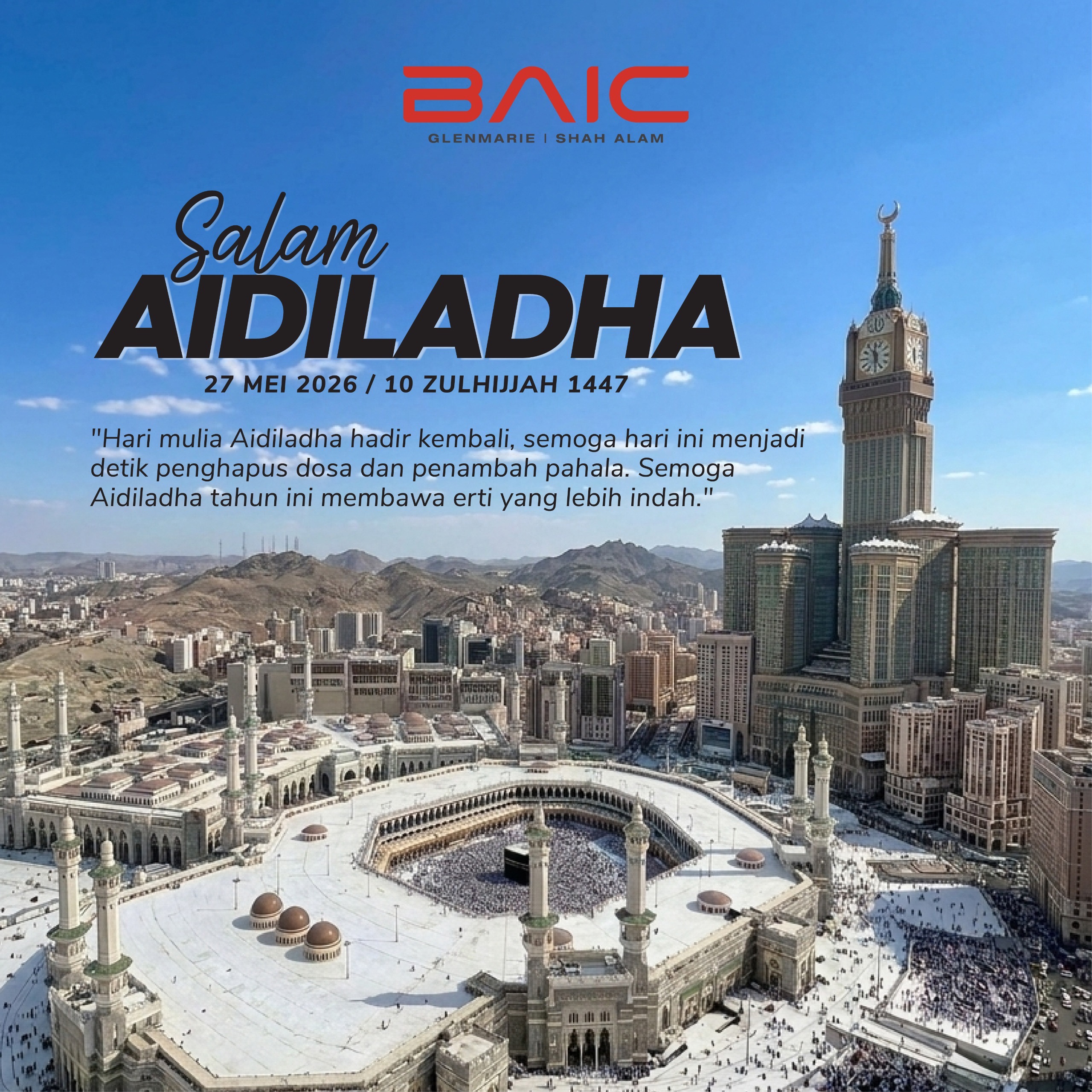 Selamat Menghayati Hari Arafah daripada BAIC